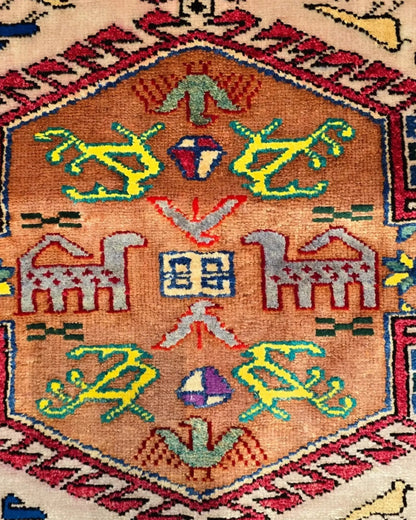 2'5" x 3'7" Persian Style Hand-Knotted Silk Turkoman Rug Oriental Persian Rug