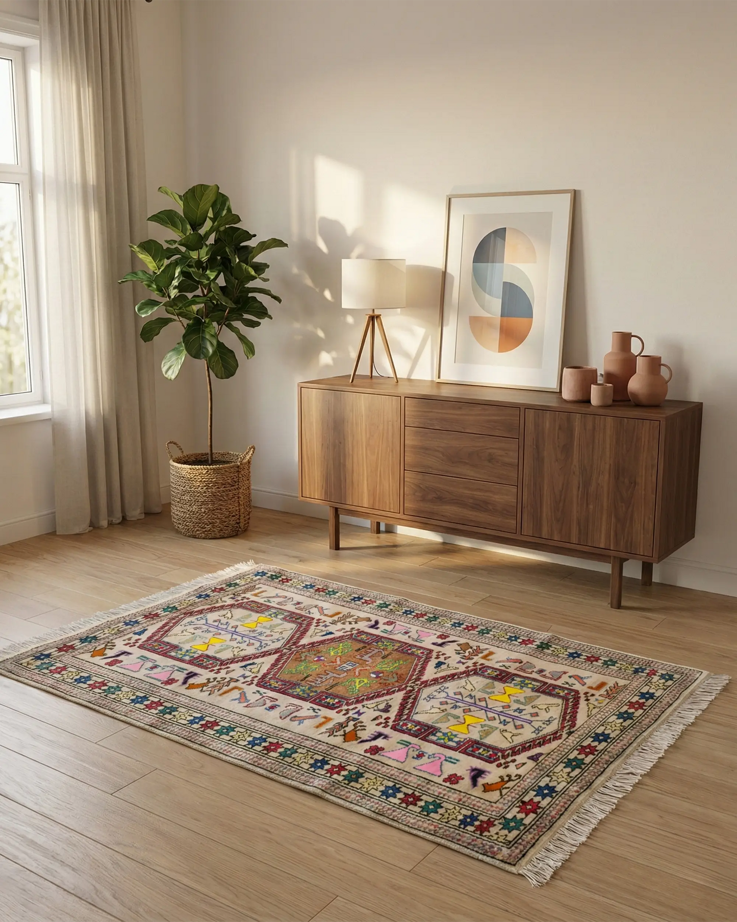 2'5" x 3'7" Persian Style Hand-Knotted Silk Turkoman Rug Oriental Persian Rug