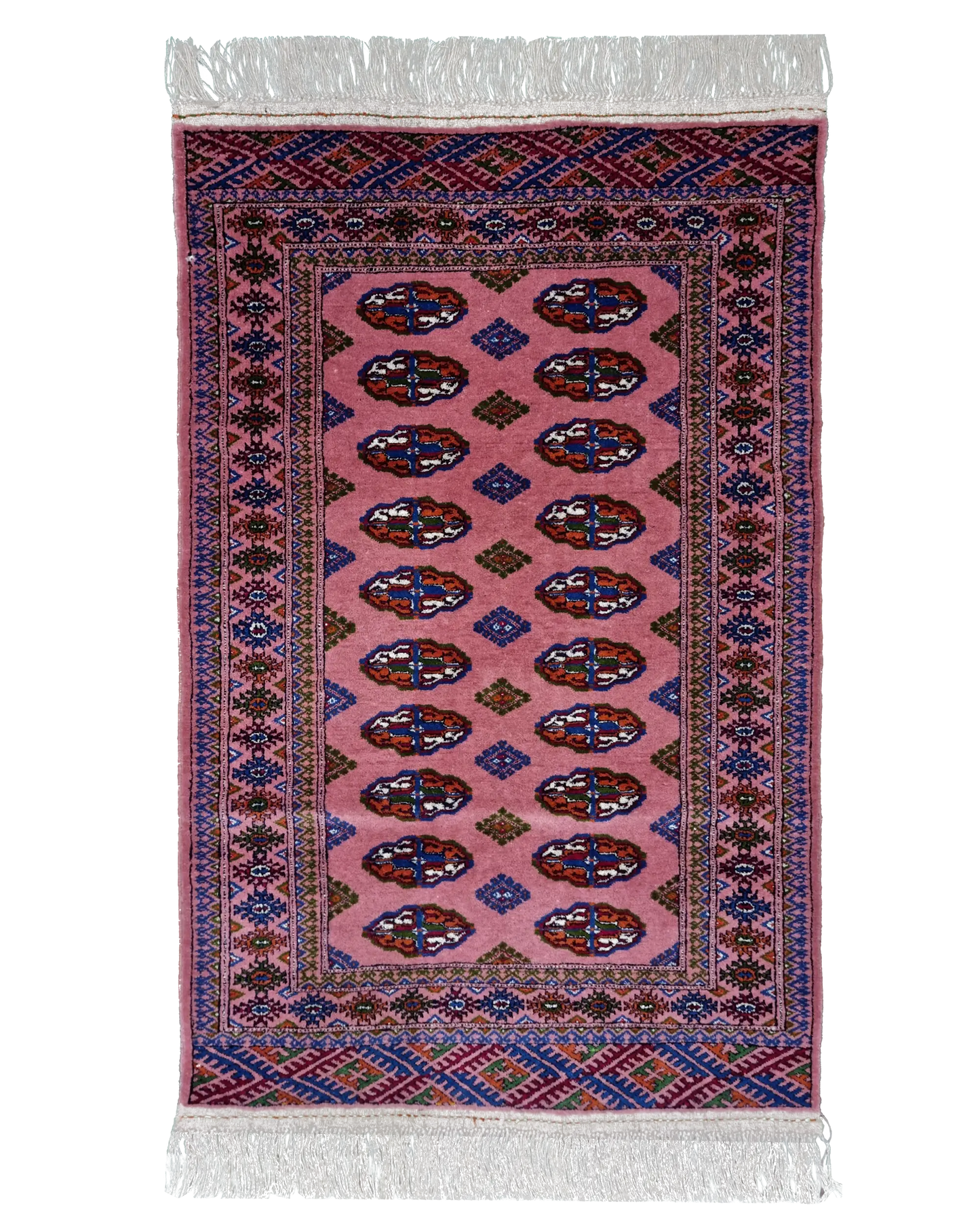 2'7" x 4" Persian Style Handmade Wool Rug Bukhara Turkoman Rug Oriental