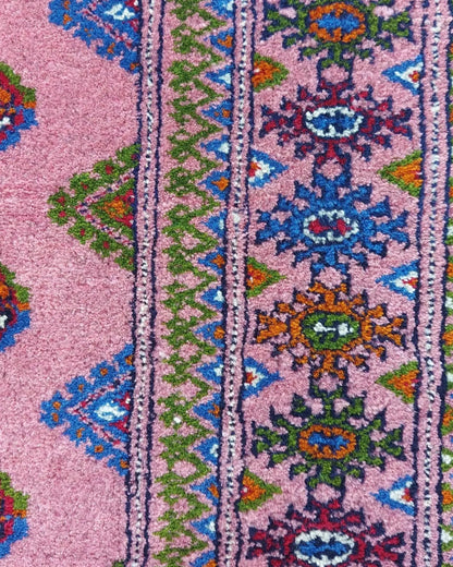 2'7" x 4" Persian Style Handmade Wool Rug Bukhara Turkoman Rug Oriental