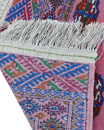 2'7" x 4" Persian Style Handmade Wool Rug Bukhara Turkoman Rug Oriental