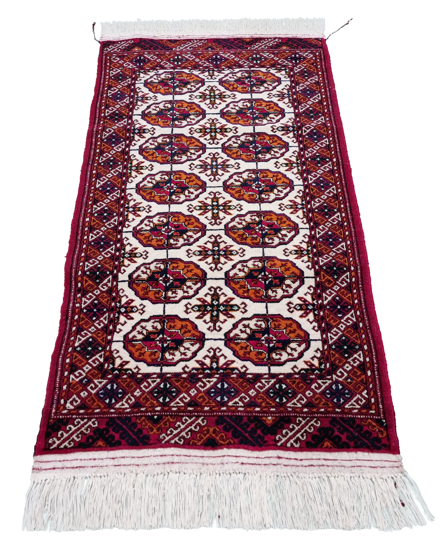 2'3" x 4'6" Persian Style Hand-Knotted Wool Rug Meditation Mat