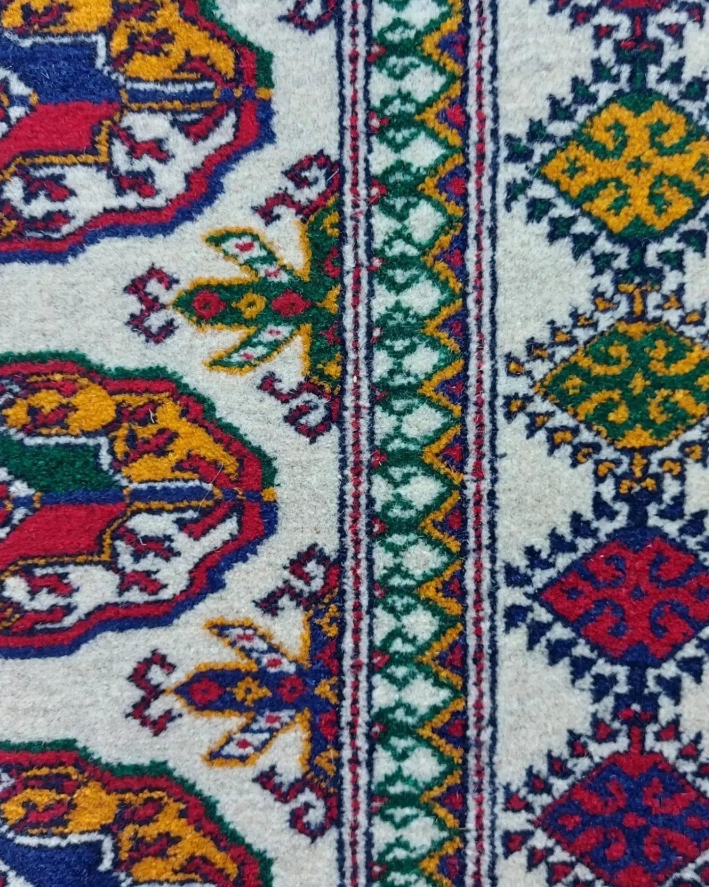 2'7" x 6'5" Persian Style Hand-Woven Wool Runner Bokhara Turkoman Rug