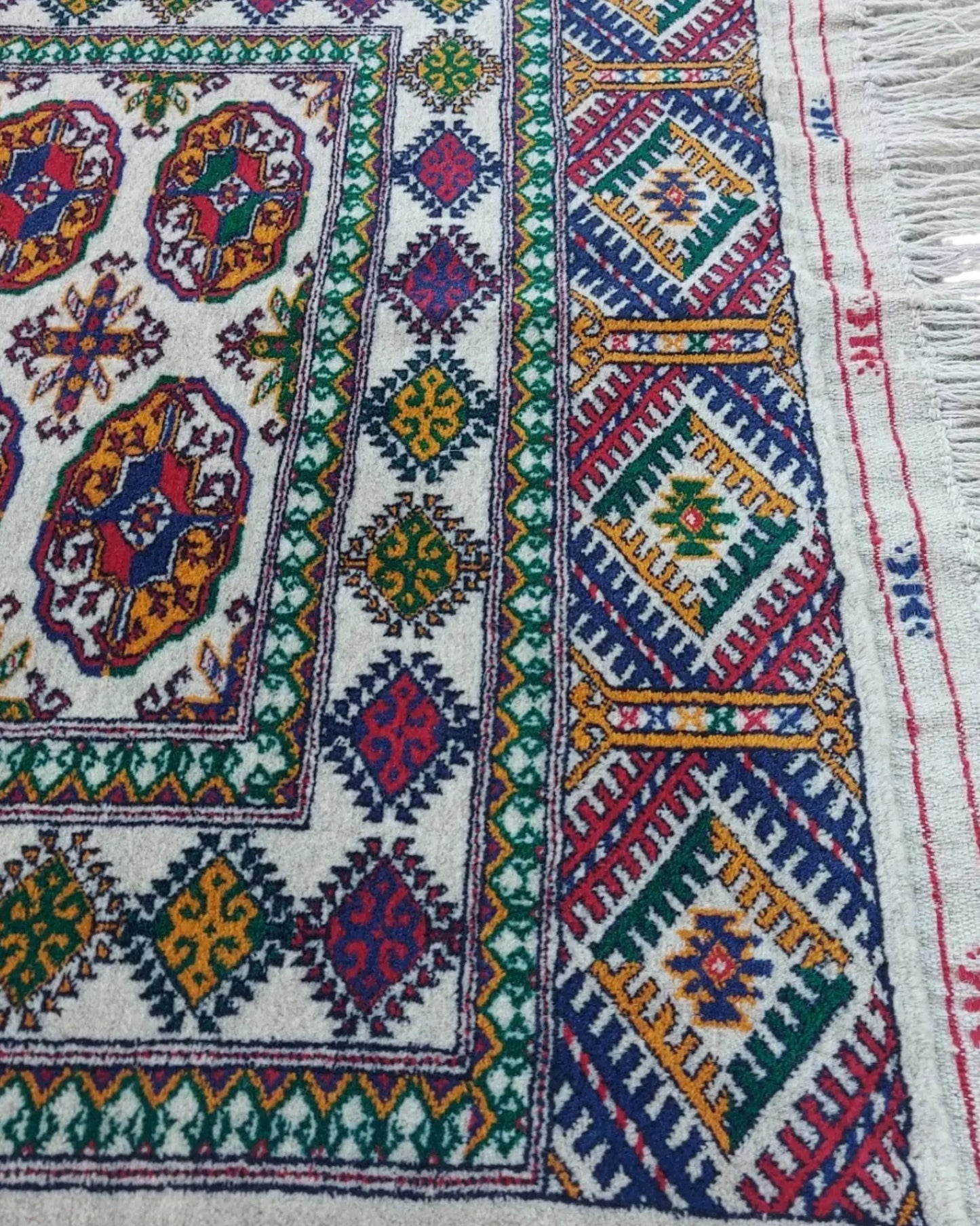 2'7" x 6'5" Persian Style Hand-Woven Wool Runner Bokhara Turkoman Rug