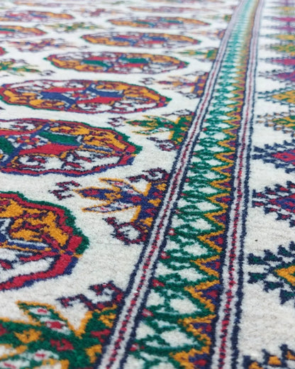 2'7" x 6'5" Persian Style Hand-Woven Wool Runner Bokhara Turkoman Rug