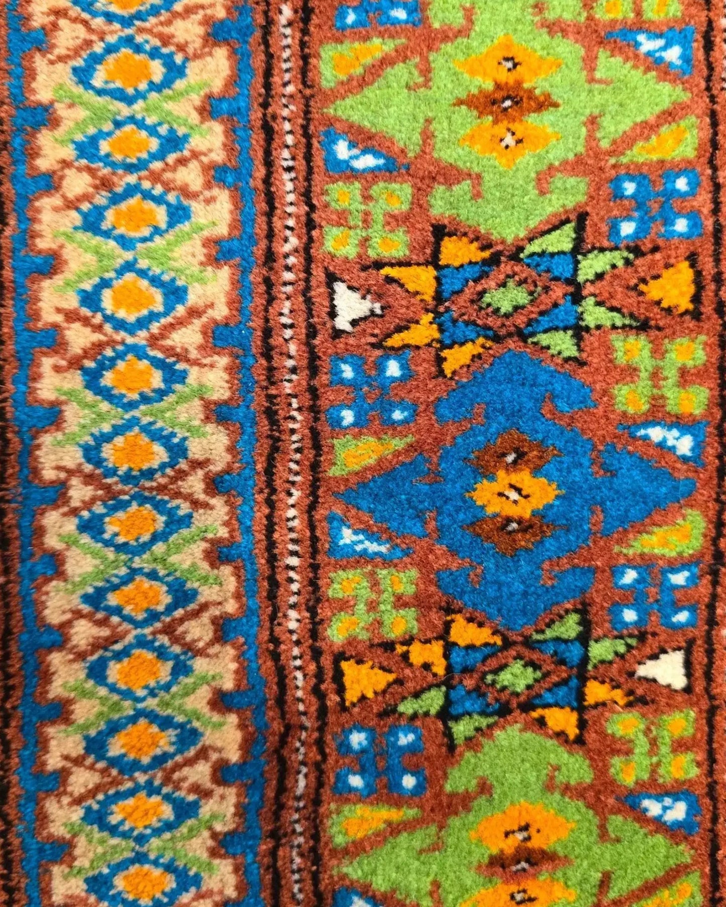 4'5" x 7" Persian Style Hand-Knotted Wool Turkoman Rug Rare Oriental