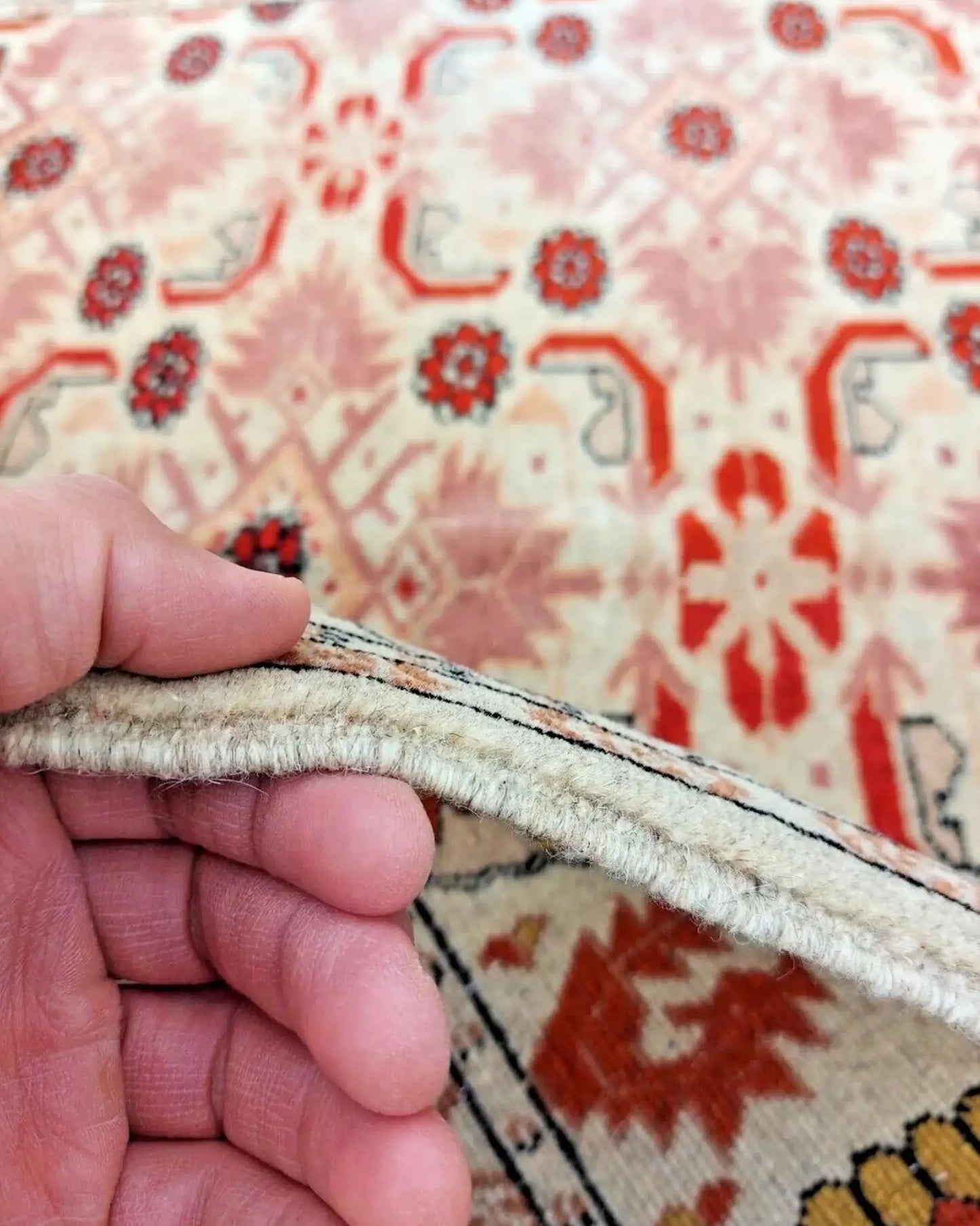 4'1" x 6'2" Persian Style Hand-Knotted Organic Dye Wool Turkoman Rug Rare Rug