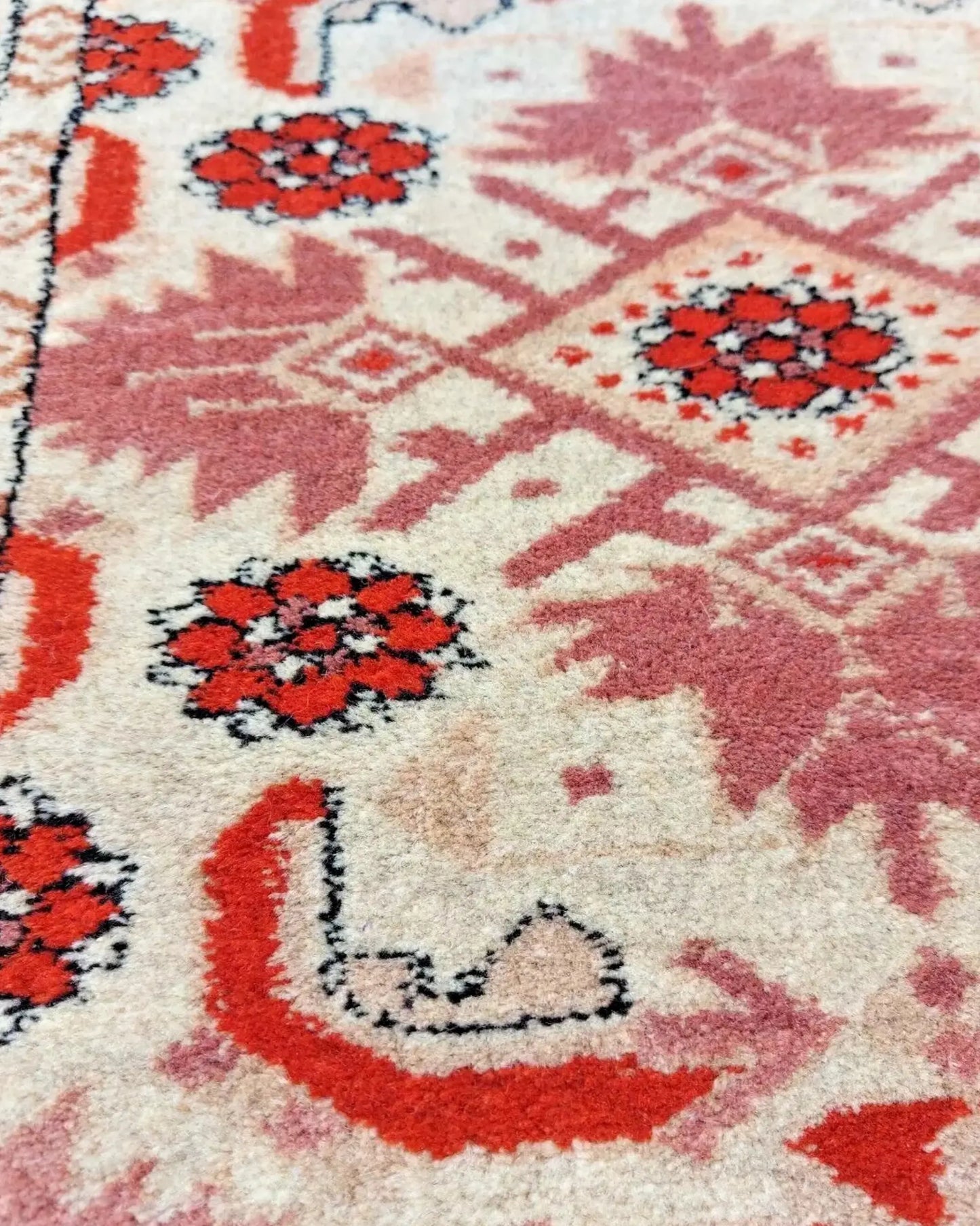 4'1" x 6'2" Persian Style Hand-Knotted Organic Dye Wool Turkoman Rug Rare Rug