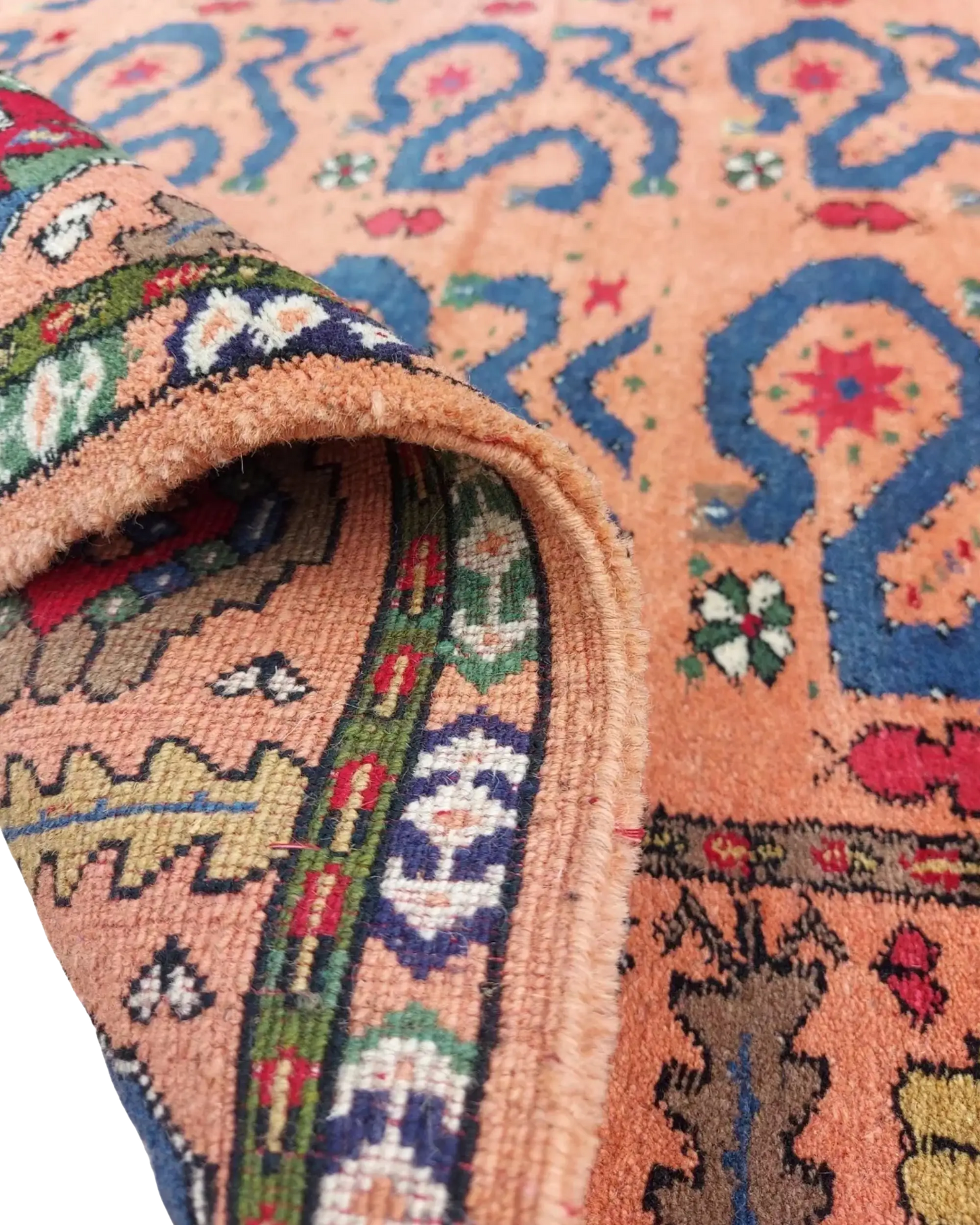 4" x 7" Persian Style Hand-Knotted Wool Turkoman Rug Oriental Carpet