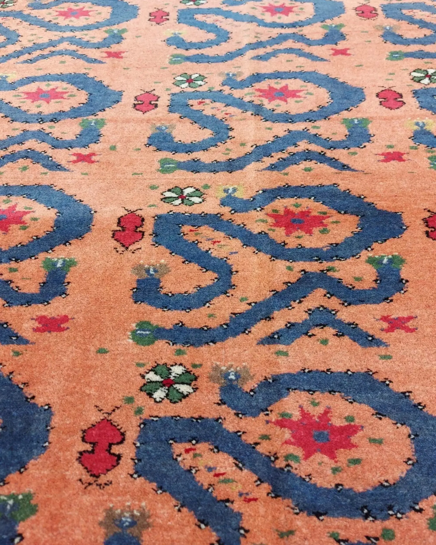 4" x 7" Persian Style Hand-Knotted Wool Turkoman Rug Oriental Carpet