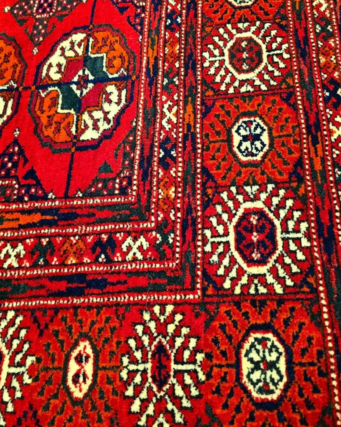 5" x 6" Antique Hand-Knotted Wool Turkoman Rug Oriental Persian Style