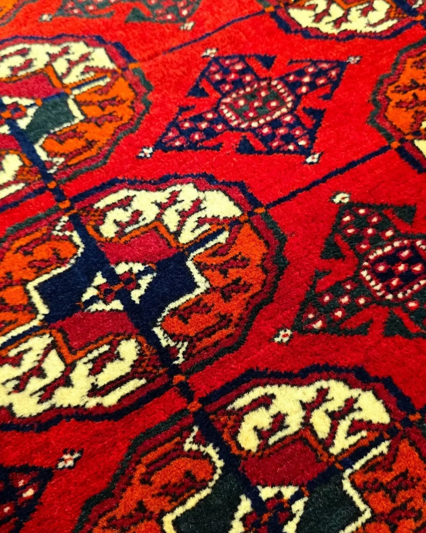 5" x 6" Antique Hand-Knotted Wool Turkoman Rug Oriental Persian Style