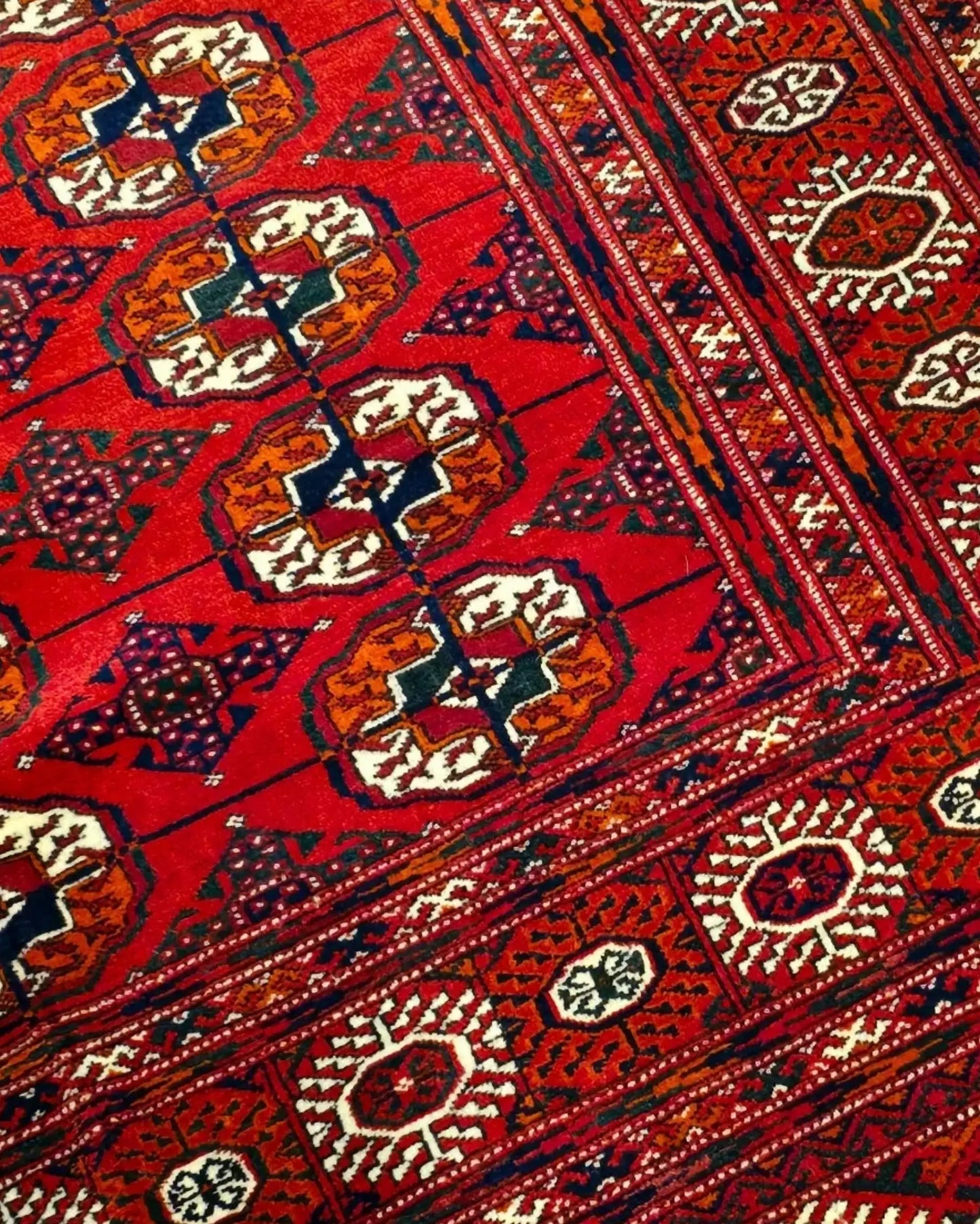 5" x 6" Antique Hand-Knotted Wool Turkoman Rug Oriental Persian Style